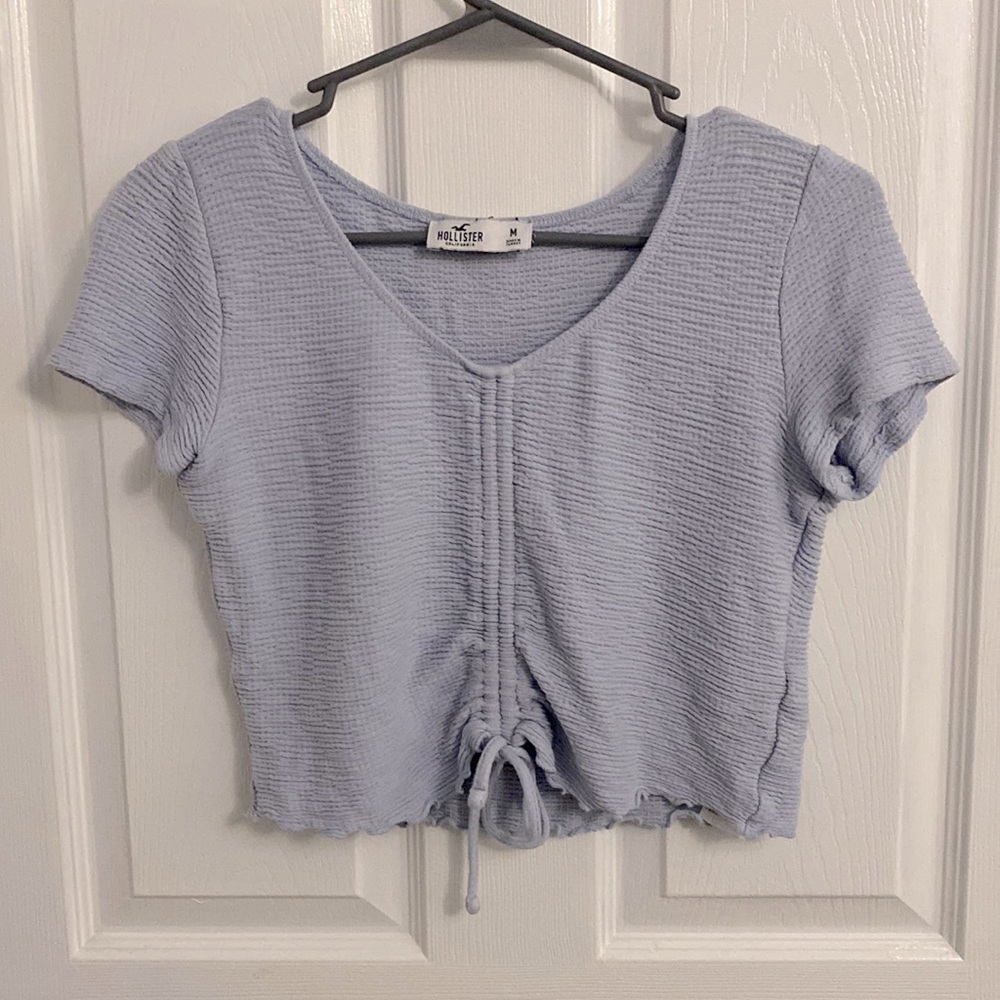 Baby Blue Hollister Crop Top